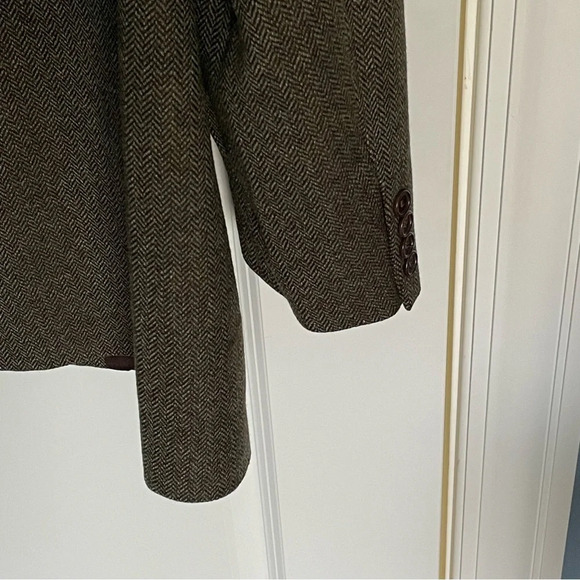 Brooks Brothers Brown 2 Button Herringbone Sport Coat Blazer Jacket nbnn - Picture 11 of 16